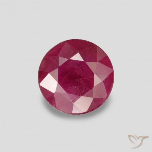 0.90ct Natural Rojo rosado Rubí, Redondo, VS-SI