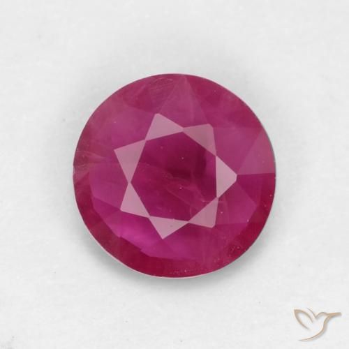 0.54ct Natural Rojo claro Rubí, Redondo, VS-SI