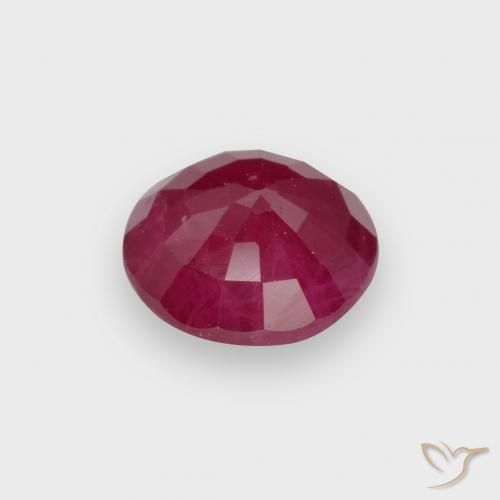 Rubí Rojo medio natural de 0.66 ct, Redondo, VS-SI