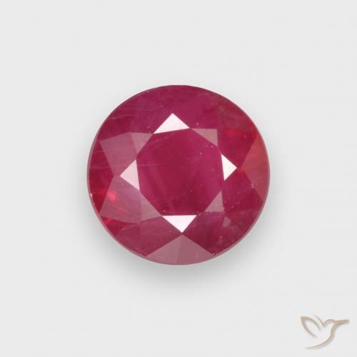 0.91ct Natural Carmesí intenso Rubí, Redondo, VS-SI