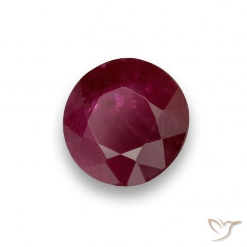 Rubí Rojo vino natural de 0.90 ct, Redondo, VS-SI