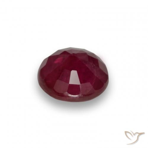 Rubí Rojo vino natural de 0.90 ct, Redondo, VS-SI