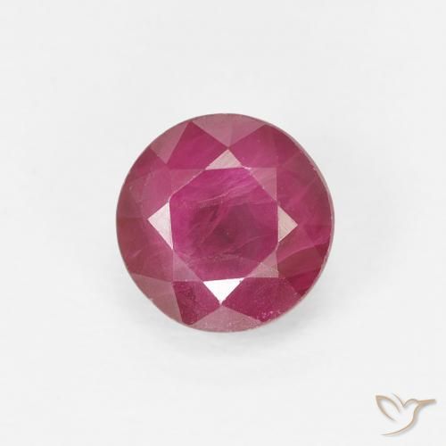 1.00ct Natural Uva claro Rubí, Redondo, VS-SI