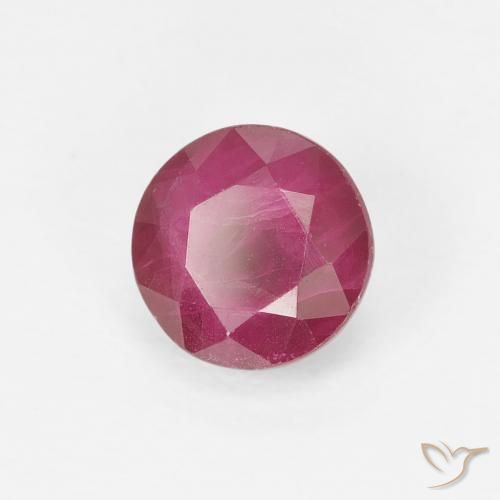 Rubí Uva claro natural de 1.00 ct, Redondo, VS-SI