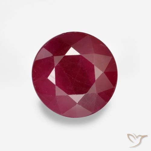 1.03ct Natural Rojo oscuro Rubí, Redondo, VS-SI