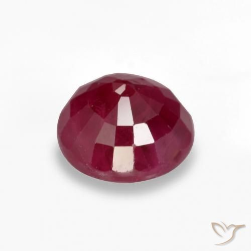 Rubí Rojo oscuro natural de 1.03 ct, Redondo, VS-SI