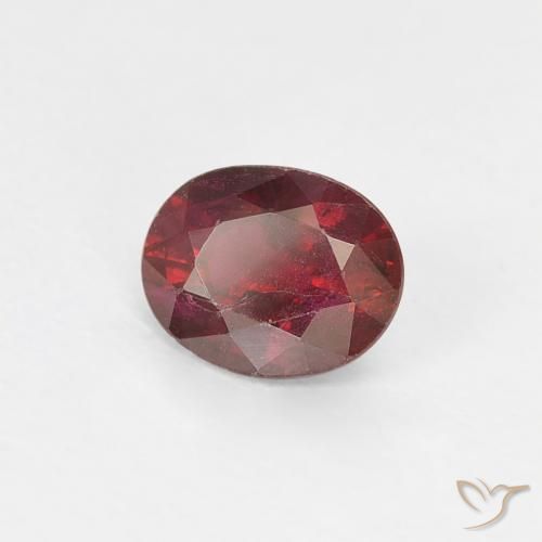 Rubí Rojo claro natural de 0.44 ct, Ovalada, VS-SI