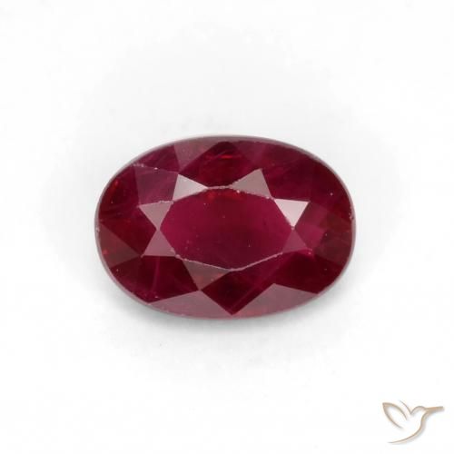 0.55ct Natural Rojo oscuro Rubí, Ovalada, VS-SI