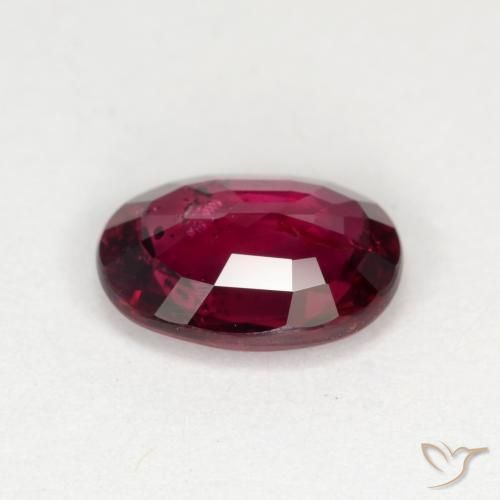 Rubí Rojo grosella natural de 1.37 ct, Ovalada, VS-SI