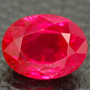 Rubí rojo natural de 1,03 ct, corte óvalo, VS-SI