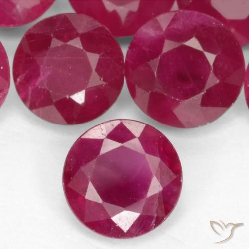 0.59ct Natural Rojo medio Rubí, Redondo, VS-SI