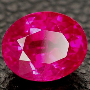 Rubí rojo natural de 1,17 ct, corte óvalo, VS