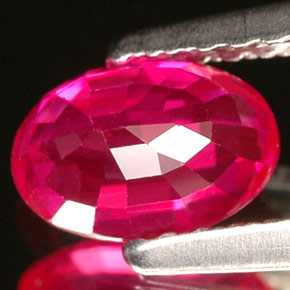 Rubí rojo natural de 1,03 ct, corte óvalo, VS-SI