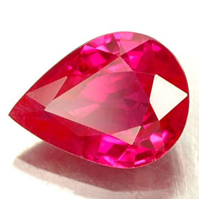 Rubí rosa natural de 1,04 ct, en forma de pera, VS
