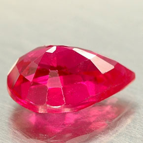 Rubí rosa natural de 1,04 ct, en forma de pera, VS