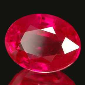 Rubí rosa natural de 1,03 ct, corte óvalo, VVS-VS