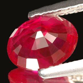 Rubí rosa natural de 1,03 ct, corte óvalo, VVS-VS