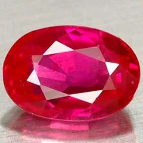 Rubí rosa natural de 1,03 ct, corte óvalo, VS