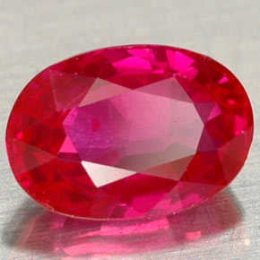 Rubí rosa natural de 1,03 ct, corte óvalo, VS