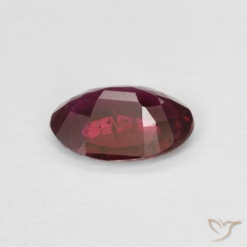 Rubí Rojo vino natural de 0.39 ct, Ovalada, VS-SI