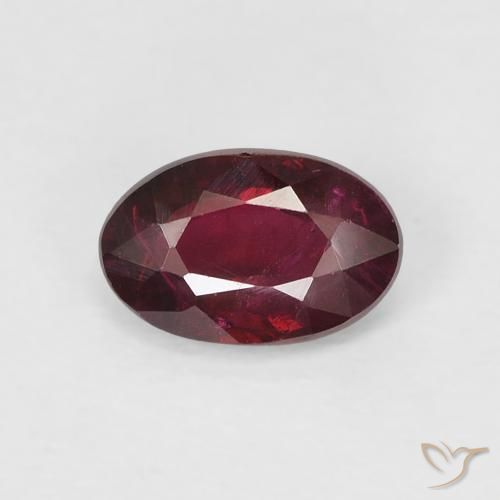 0.49ct Natural Rojo oscuro Rubí, Ovalada, VS-SI