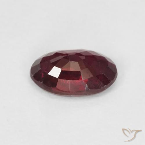 Rubí Rojo oscuro natural de 0.49 ct, Ovalada, VS-SI