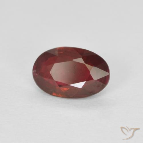 Rubí Rojo claro natural de 0.46 ct, Ovalada, VS-SI