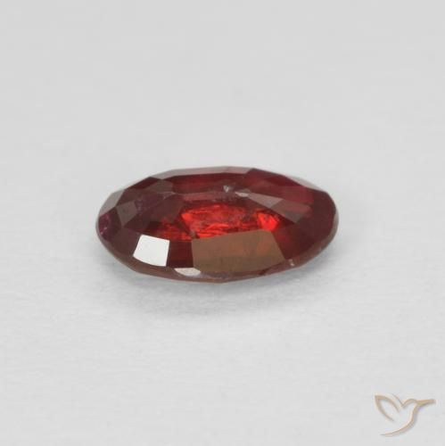 Rubí Rojo claro natural de 0.46 ct, Ovalada, VS-SI