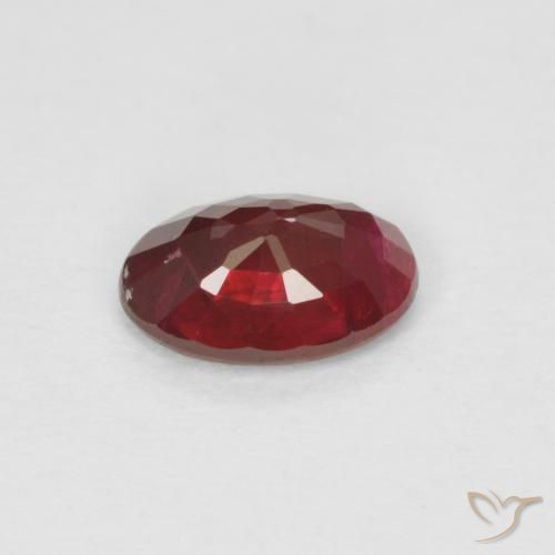 Rubí Rojo vino natural de 0.55 ct, Ovalada, VS-SI