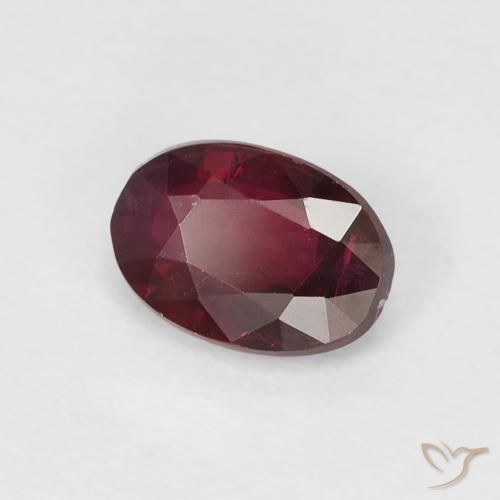 Rubí Rojo medio natural de 0.52 ct, Ovalada, VS-SI