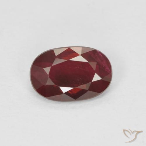 Rubí Rojo vino natural de 0.57 ct, Ovalada, VS-SI