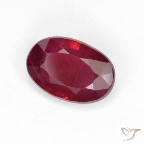 Rubí Rojo sangre natural de 0.58 ct, Ovalada, VS-SI
