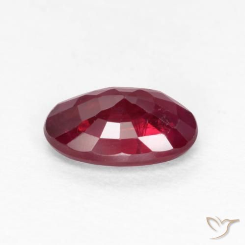 Rubí Rojo sangre natural de 0.58 ct, Ovalada, VS-SI