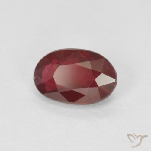 Rubí Rojo sangre natural de 0.59 ct, Ovalada, VS-SI