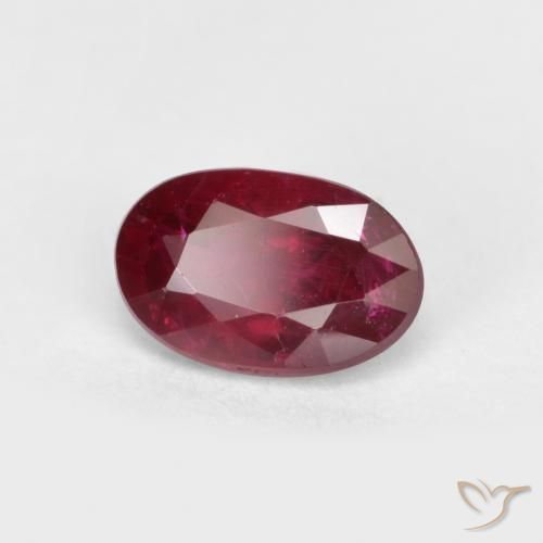 Rubí Rojo sangre natural de 0.55 ct, Ovalada, VS-SI