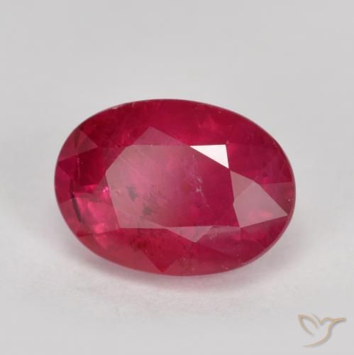 Rubí Rojo mermelada natural de 1.37 ct, Ovalada, VS-SI