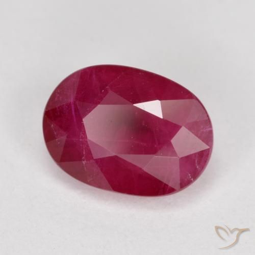Rubí Rosado rojizo natural de 1.08 ct, Ovalada, VS-SI