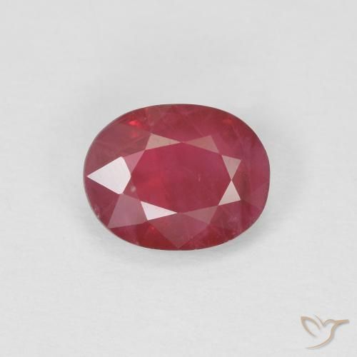 1.02ct Natural Rojo medio Rubí, Ovalada, VS-SI