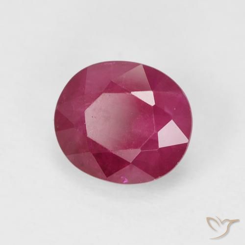 Rubí Rosado rojizo natural de 1.59 ct, Ovalada, VS-SI