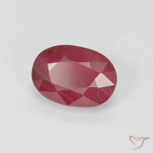 Rubí Rojo rosado natural de 1.23 ct, Ovalada, VS-SI