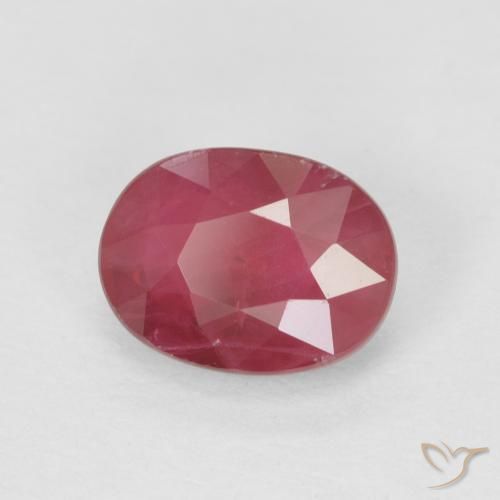 Rubí Rojo rosado natural de 1.10 ct, Ovalada, VS-SI
