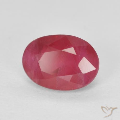 Rubí Rojo medio natural de 1.17 ct, Ovalada, VS-SI