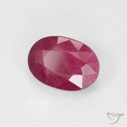 Rubí Rosado rojizo intenso natural de 1.16 ct, Ovalada, VS-SI