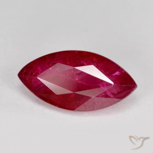 Rubí Rosado rojizo intenso natural de 1.82 ct, Marquesa, SI