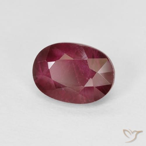 Rubí Rosado rojizo intenso natural de 1.22 ct, Ovalada, VS-SI