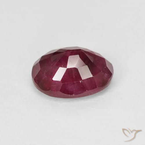 Rubí Rosado rojizo intenso natural de 1.22 ct, Ovalada, VS-SI