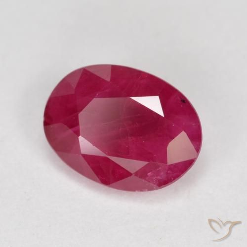 Rubí Rojo claro natural de 0.94 ct, Ovalada, VS-SI
