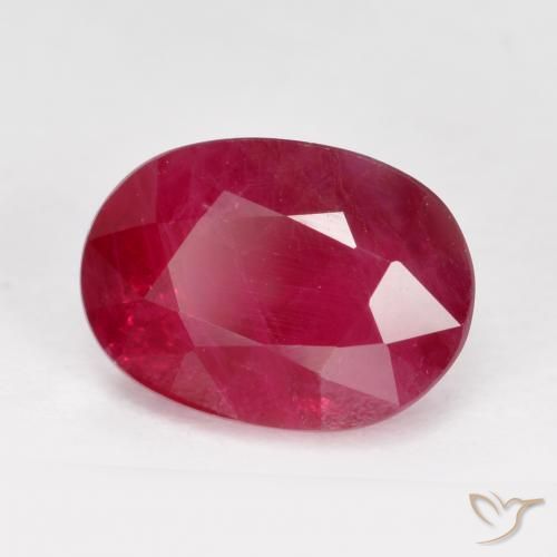 Rubí Rojo medio natural de 1.40 ct, Ovalada, VS-SI