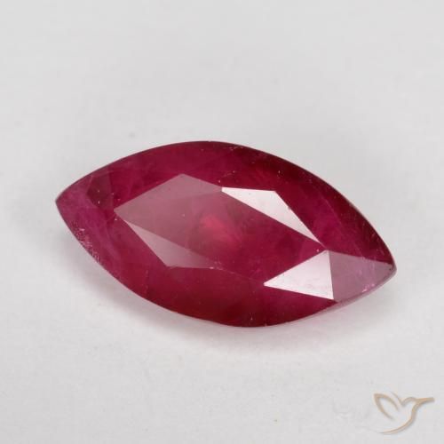 Rubí Rojo oscuro natural de 1.08 ct, Marquesa, VS-SI