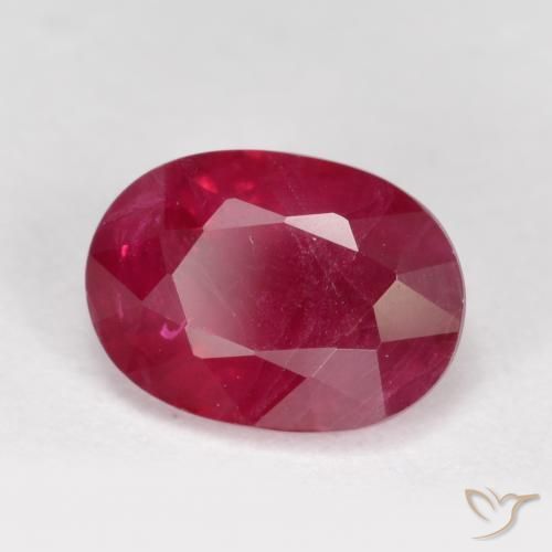 Rubí Rojo mermelada natural de 1.23 ct, Ovalada, VS-SI
